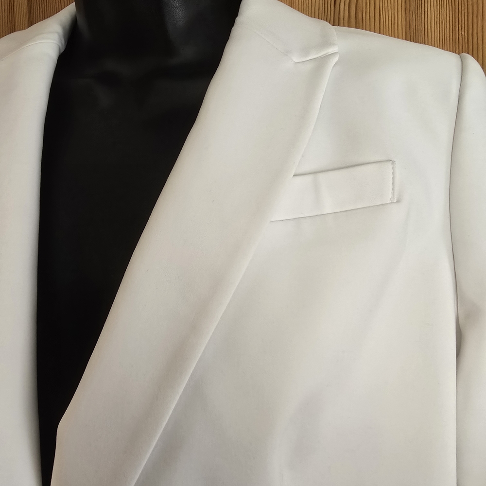 Calvin Klein White Blazer with Gold Details Office Business Workwear Size 14P - Picture 6 of 10